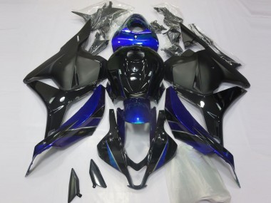 Carenado Moto Honda CBR600RR 2009-2012 - Azul Negro Brillante Negro Mate