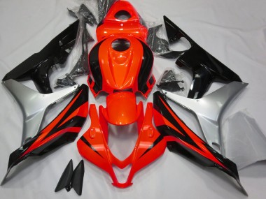 Carenado Moto Honda CBR600RR 2007-2008 - Plata Rojo Negro Brillante OEM Estilo