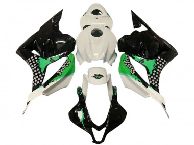 Carenados Moto Honda CBR600RR 2009-2012 - Blanco Verde Negro Brillante Splatter