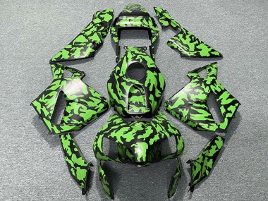 Carenados Moto Honda CBR600RR 2003-2004 - Verde Negro Camouflage