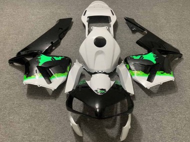 Carenados Moto Honda CBR600RR 2003-2004 - Blanco Verde Negro Brillante Splatter