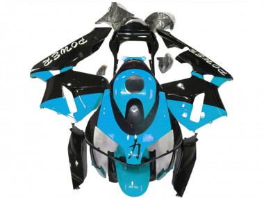 Carenados Moto Honda CBR600RR 2003-2004 - Azul Claro Negro Brillante Power