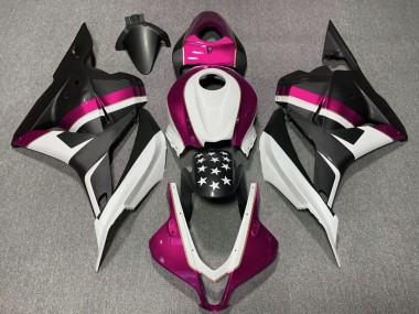 Carenados Moto Honda CBR600RR 2009-2012 - Blanco Rosa Negro Mate Estrella
