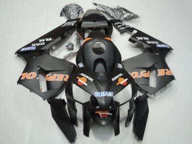 Carenados Moto Honda CBR600RR 2003-2004 - Negro Mate Naranja Repsol