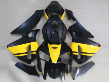 Carenados Moto Honda CBR600RR 2005-2006 - Negro Mate Amarillo Brillante