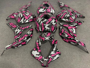 Carenados Moto Honda CBR600RR 2009-2012 - Rosa Plata Camouflage