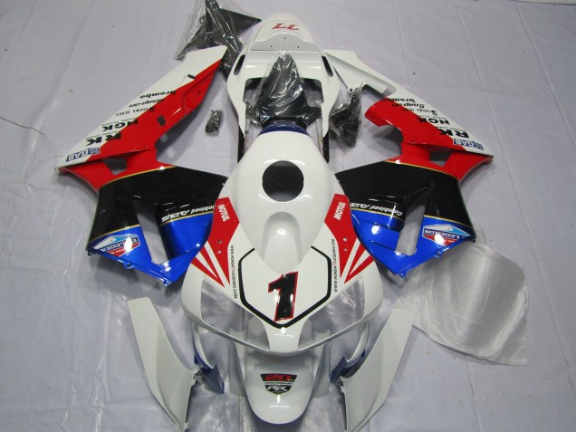 Carenados Moto Honda CBR600RR 2003-2004 - Blanco Rojo Azul Negro Brillante EuroBet