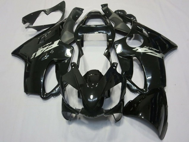 Carenados Moto Honda CBR600 F4i 2001-2003 - Negro Brillante Plata Calcomanía