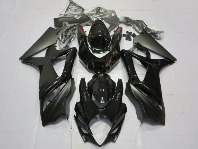 Carenados Moto Suzuki GSXR 1000 2007-2008 - Negro Brillante Negro Mate Plain