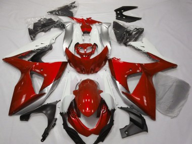Carenados Moto Suzuki GSXR 1000 2009-2016 - Blanco Plata Rojo