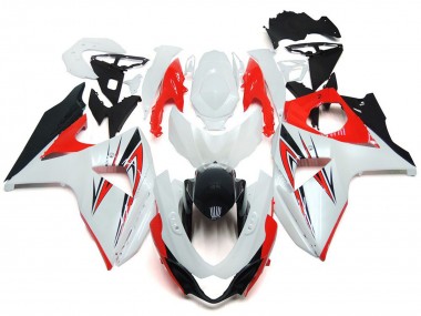 Carenado Moto Suzuki GSXR 1000 2009-2016 - Blanco Rojo Negro