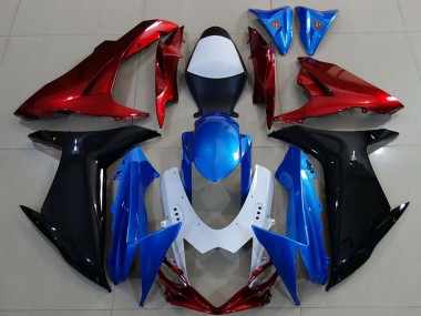 Carenados Moto Suzuki GSXR 600 / GSXR 750 2011-2024 - Blanco Azul Rojo Negro