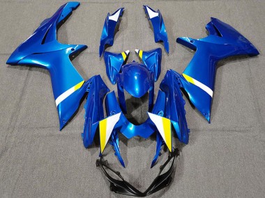 Carenados Moto Suzuki GSXR 600 / GSXR 750 2011-2024 - Azul Blanco Amarillo