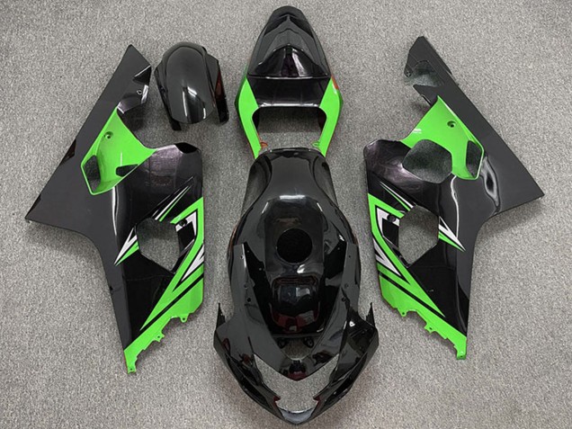 Carenados Moto Suzuki GSXR 600 / GSXR 750 2004-2005 - Negro Brillante Verde