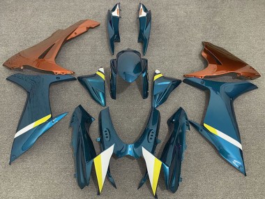 Carenados Moto Suzuki GSXR 600 / GSXR 750 2011-2024 - Azul Claro Naranja Blanco Amarillo