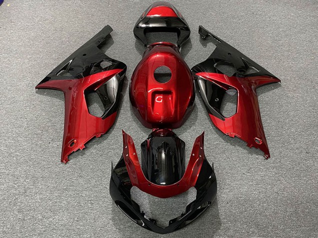 Carenados Moto Suzuki GSXR 600 / GSXR 750 2001-2003 - Rojo Negro Brillante