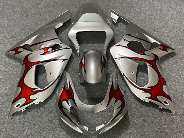 Carenados Moto Suzuki GSXR 600 / GSXR 750 2001-2003 - Plata Rojo