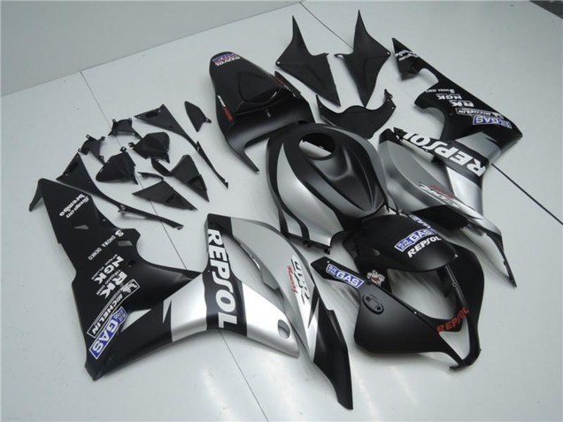 Carenados Moto Honda CBR600RR 2007-2008 - Negro Mate Plata Gris Repsol