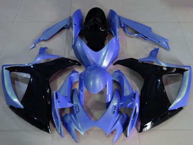 Carenados Moto Suzuki GSXR 600 / GSXR 750 2006-2007 - Azul Claro Negro Brillante