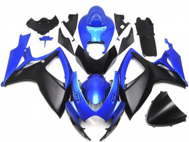 Carenados Moto Suzuki GSXR 600 / GSXR 750 2006-2007 - Azul Negro Mate OEM Estilo