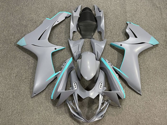 Carenados Moto Suzuki GSXR 600 / GSXR 750 2011-2024 - Nardo Gris Mate Azul Verdoso Accents