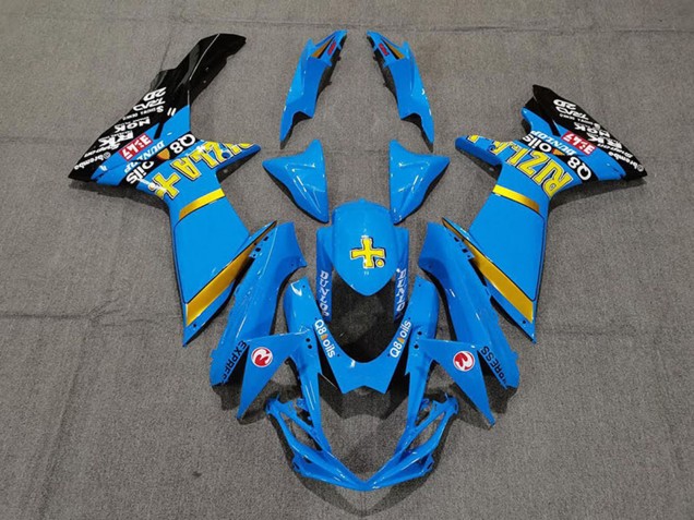 Carenados Moto Suzuki GSXR 600 / GSXR 750 2011-2024 - Azul Amarillo Oro Negro Rizla