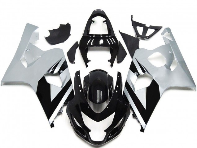 Carenados Moto Suzuki GSXR 600 / GSXR 750 2004-2005 - Blanco Negro Brillante OEM Estilo