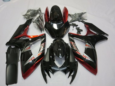 Carenados Moto Suzuki GSXR 600 / GSXR 750 2006-2007 - Rojo Negro Brillante