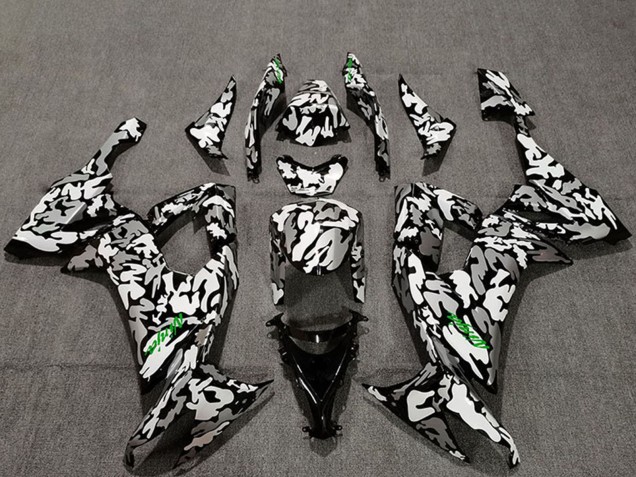 Carenados Moto Kawasaki ZX10R 2008-2010 - Camouflage Verde Calcomanías
