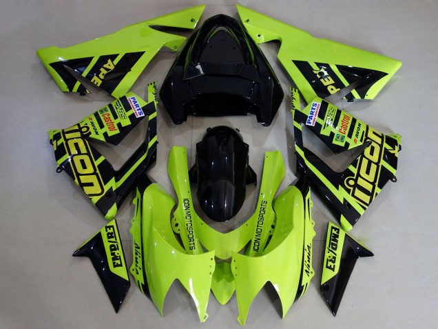 Carenados Moto Kawasaki ZX10R 2004-2005 - Alta Visibilidad Amarillo Negro