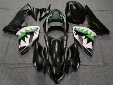 Carenados Moto Kawasaki ZX10R 2004-2005 - Negro Mate Verde