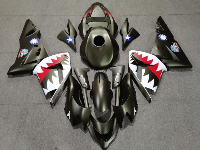 Carenados Moto Kawasaki ZX10R 2004-2005 - Verde Militar Tiburón