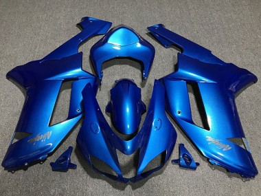Carenados Moto Kawasaki ZX6R 2007-2008 - Azul Brillante Chrome Logo
