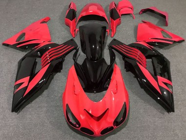 Carenado Moto Kawasaki ZX14R 2006-2011 - Rojo Negro Brillante