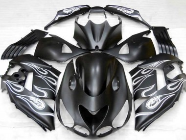 Carenados Moto Kawasaki ZX14R 2006-2011 - Negro Mate Plata Llama