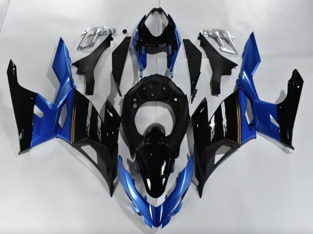 Carenados Moto Kawasaki Ninja 400 2018-2024 - Azul Negro Brillante