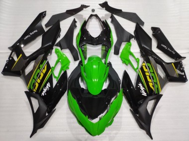 Carenados Moto Kawasaki Ninja 400 2018-2024 - Verde Negro Brillante Negro Mate OEM Estilo