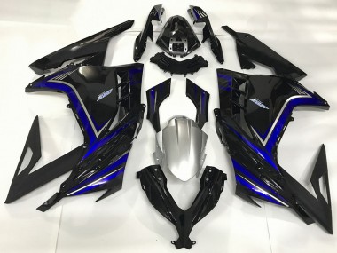 Carenados Moto Kawasaki Ninja 300 2013-2024 - Negro Brillante Azul