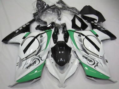 Carenados Moto Kawasaki Ninja 300 2013-2024 - Blanco Brillante Verde Negro