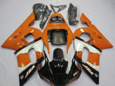Carenados Moto Yamaha R6 1998-2002 - Naranja Blanco Negro Brillante