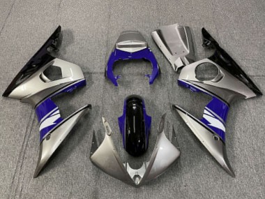Carenados Moto Yamaha R6 2003-2004 - Plata Azul Negro Brillante