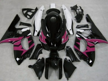 Carenados Moto Yamaha YZF600R Thundercat 1996-2007 - Negro Brillante Rosa Oscuro Blanco