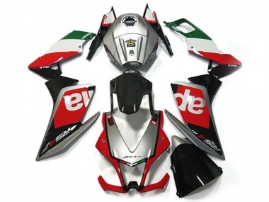 Carenados Moto Aprilia RS4 125 2012-2018 - Plata Rojo Verde Negro Brillante OEM Estilo