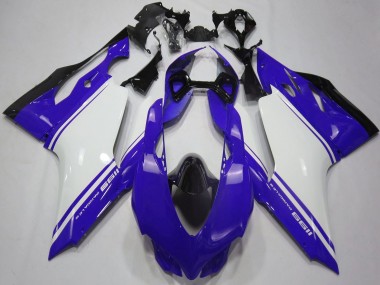 Carenados Moto Ducati 1199 2011-2014 - Azul Brillante Blanco Negro
