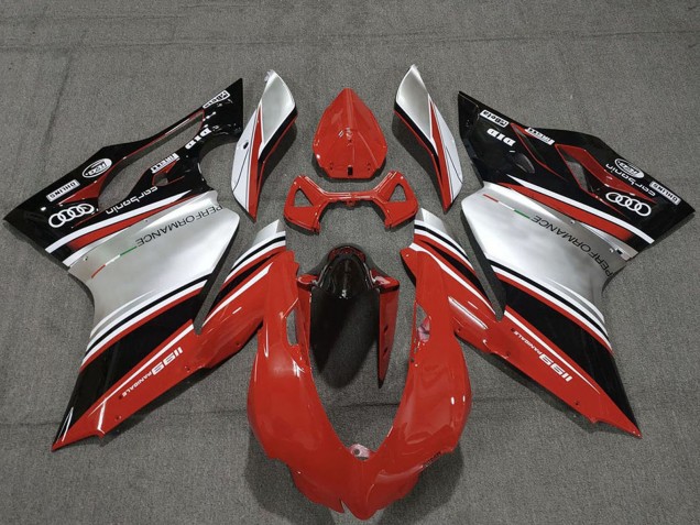 Carenados Moto Ducati 1199 2011-2014 - Rojo Plata Negro Performance