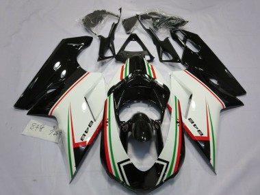 Carenados Moto Ducati 848 2007-2014 - Blanco Rojo Verde Negro Brillante