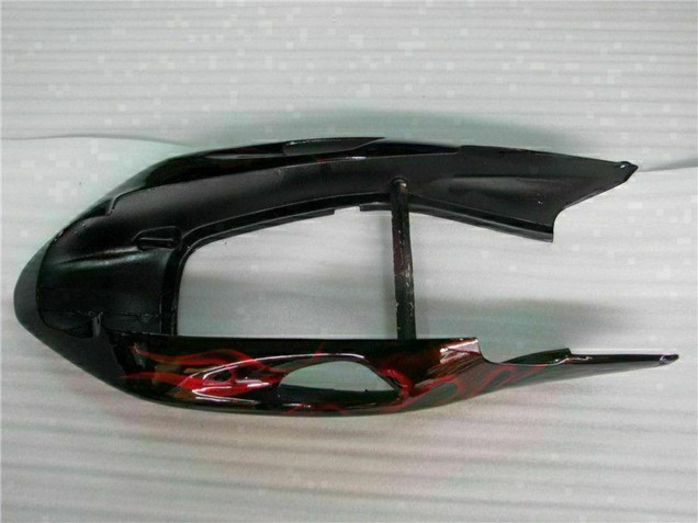 Carenado Moto ABS Honda CBR1100XX Blackbird 1996-2007 - Negro Brillante Rojo Llama