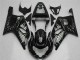Carenados Moto Suzuki GSXR 600/750 2001-2003 - Negro Brillante Plata Llama