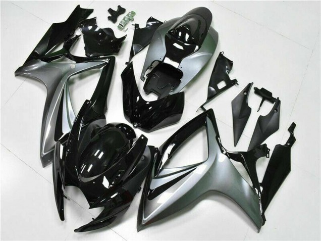Carenados Moto Suzuki GSXR 600/750 2006-2007 - Plata Negro Brillante