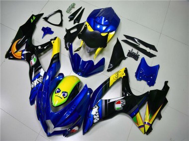 Carenados Moto Suzuki GSXR 600/750 2008-2010 - Azul Amarillo Tiburón